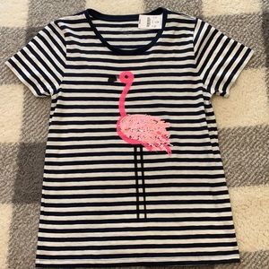 NWT J. Crew Navy Stripe Flamingo Tee 🦩